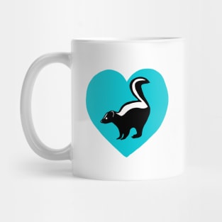 Skunk Blue Heart for Skunk Lovers Mug